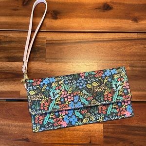 Rifle Paper Co for Anthropologie: Meadow Navy Blue Wrist Wallet